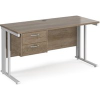 Click to view product details and reviews for Maestro 25 Straight Desk 1400mm X 600mm With 2 Drawer Pedestal White Cable Managed Leg Frame Leg Nebraska Oak Top. Click to view product details and reviews for Maestro 25 Straight Desk 1400mm X 600mm With 2 Drawer Pedestal White Cable Managed Leg Frame Leg Nebraska Oak Top.