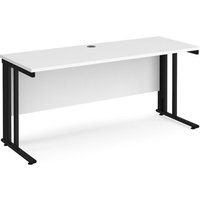 Click to view product details and reviews for Office Desk 1600mm Rectangular Desk With Cable Managed Leg White Tops With Black Frames 600mm Depth Maestro 25. Click to view product details and reviews for Office Desk 1600mm Rectangular Desk With Cable Managed Leg White Tops With Black Frames 600mm Depth Maestro 25.