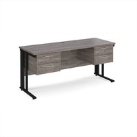 Click to view product details and reviews for Maestro 25 Straight Desk 1600mm X 600mm With Two X 2 Drawer Pedestals Black Cable Managed Leg Frame Leg Grey Oak Top. Click to view product details and reviews for Maestro 25 Straight Desk 1600mm X 600mm With Two X 2 Drawer Pedestals Black Cable Managed Leg Frame Leg Grey Oak Top.