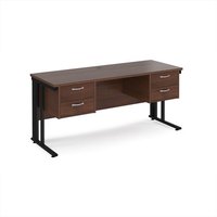 Click to view product details and reviews for Office Desk Rectangular Desk 1600mm With Double Pedestal Walnut Top With Black Frame 600mm Depth Maestro 25 Mcm616p22kw. Click to view product details and reviews for Office Desk Rectangular Desk 1600mm With Double Pedestal Walnut Top With Black Frame 600mm Depth Maestro 25 Mcm616p22kw.