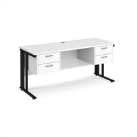 Click to view product details and reviews for Office Desk Rectangular Desk 1600mm With Double Pedestal White Top With Black Frame 600mm Depth Maestro 25 Mcm616p22kwh. Click to view product details and reviews for Office Desk Rectangular Desk 1600mm With Double Pedestal White Top With Black Frame 600mm Depth Maestro 25 Mcm616p22kwh.