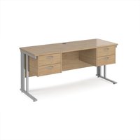 Click to view product details and reviews for Maestro 25 Straight Desk 1600mm X 600mm With Two X 2 Drawer Pedestals Silver Cable Managed Leg Frame Leg Kendal Oak Top. Click to view product details and reviews for Maestro 25 Straight Desk 1600mm X 600mm With Two X 2 Drawer Pedestals Silver Cable Managed Leg Frame Leg Kendal Oak Top.
