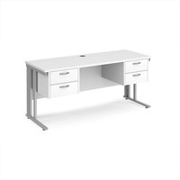 Click to view product details and reviews for Office Desk Rectangular Desk 1600mm With Double Pedestal White Top With Silver Frame 600mm Depth Maestro 25 Mcm616p22swh. Click to view product details and reviews for Office Desk Rectangular Desk 1600mm With Double Pedestal White Top With Silver Frame 600mm Depth Maestro 25 Mcm616p22swh.