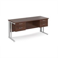 Click to view product details and reviews for Office Desk Rectangular Desk 1600mm With Double Pedestal Walnut Top With White Frame 600mm Depth Maestro 25 Mcm616p22whw. Click to view product details and reviews for Office Desk Rectangular Desk 1600mm With Double Pedestal Walnut Top With White Frame 600mm Depth Maestro 25 Mcm616p22whw.