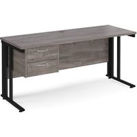 Click to view product details and reviews for Maestro 25 Straight Desk 1600mm X 600mm With 2 Drawer Pedestal Black Cable Managed Leg Frame Leg Grey Oak Top. Click to view product details and reviews for Maestro 25 Straight Desk 1600mm X 600mm With 2 Drawer Pedestal Black Cable Managed Leg Frame Leg Grey Oak Top.