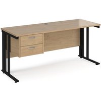 Click to view product details and reviews for Maestro 25 Straight Desk 1600mm X 600mm With 2 Drawer Pedestal Black Cable Managed Leg Frame Leg Kendal Oak Top. Click to view product details and reviews for Maestro 25 Straight Desk 1600mm X 600mm With 2 Drawer Pedestal Black Cable Managed Leg Frame Leg Kendal Oak Top.