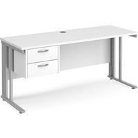 Click to view product details and reviews for Office Desk Rectangular Desk 1600mm With Pedestal White Top With Silver Frame 600mm Depth Maestro 25 Mcm616p2swh. Click to view product details and reviews for Office Desk Rectangular Desk 1600mm With Pedestal White Top With Silver Frame 600mm Depth Maestro 25 Mcm616p2swh.