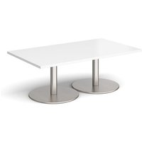 Click to view product details and reviews for Monza Rectangular Coffee Table With Flat Round Brushed Steel Bases 1400mm X 800mm White. Click to view product details and reviews for Monza Rectangular Coffee Table With Flat Round Brushed Steel Bases 1400mm X 800mm White.