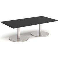 Click to view product details and reviews for Monza Rectangular Coffee Table With Flat Round Brushed Steel Bases 1600mm X 800mm Black. Click to view product details and reviews for Monza Rectangular Coffee Table With Flat Round Brushed Steel Bases 1600mm X 800mm Black.