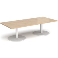 Click to view product details and reviews for Monza Rectangular Coffee Table With Flat Round White Bases 1800mm X 800mm Kendal Oak. Click to view product details and reviews for Monza Rectangular Coffee Table With Flat Round White Bases 1800mm X 800mm Kendal Oak.