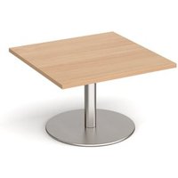 Click to view product details and reviews for Monza Square Coffee Table With Flat Round Brushed Steel Base 800mm Beech. Click to view product details and reviews for Monza Square Coffee Table With Flat Round Brushed Steel Base 800mm Beech.