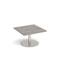 Click to view product details and reviews for Monza Square Coffee Table With Flat Round Brushed Steel Base 800mm Grey Oak. Click to view product details and reviews for Monza Square Coffee Table With Flat Round Brushed Steel Base 800mm Grey Oak.