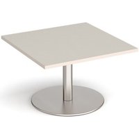Click to view product details and reviews for Monza Square Coffee Table With Flat Round Brushed Steel Base 800mm Light Grey. Click to view product details and reviews for Monza Square Coffee Table With Flat Round Brushed Steel Base 800mm Light Grey.