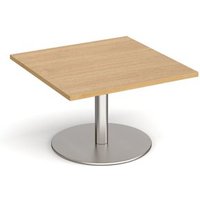 Click to view product details and reviews for Monza Square Coffee Table With Flat Round Brushed Steel Base 800mm Oak. Click to view product details and reviews for Monza Square Coffee Table With Flat Round Brushed Steel Base 800mm Oak.