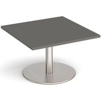 Click to view product details and reviews for Monza Square Coffee Table With Flat Round Brushed Steel Base 800mm Onyx Grey. Click to view product details and reviews for Monza Square Coffee Table With Flat Round Brushed Steel Base 800mm Onyx Grey.