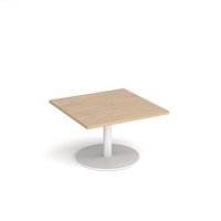 Click to view product details and reviews for Monza Square Coffee Table With Flat Round White Base 800mm Kendal Oak. Click to view product details and reviews for Monza Square Coffee Table With Flat Round White Base 800mm Kendal Oak.