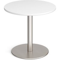 Click to view product details and reviews for Monza Circular Dining Table With Flat Round Brushed Steel Base 800mm White. Click to view product details and reviews for Monza Circular Dining Table With Flat Round Brushed Steel Base 800mm White.