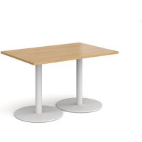 Click to view product details and reviews for Monza Rectangular Dining Table With Flat Round White Bases 1200mm X 800mm Oak. Click to view product details and reviews for Monza Rectangular Dining Table With Flat Round White Bases 1200mm X 800mm Oak.
