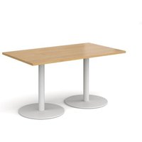 Click to view product details and reviews for Monza Rectangular Dining Table With Flat Round White Bases 1400mm X 800mm Oak. Click to view product details and reviews for Monza Rectangular Dining Table With Flat Round White Bases 1400mm X 800mm Oak.