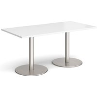 Click to view product details and reviews for Monza Rectangular Dining Table With Flat Round Brushed Steel Bases 1600mm X 800mm White. Click to view product details and reviews for Monza Rectangular Dining Table With Flat Round Brushed Steel Bases 1600mm X 800mm White.