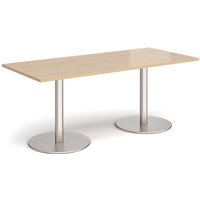 Click to view product details and reviews for Monza Rectangular Dining Table With Flat Round Brushed Steel Bases 1800mm X 800mm Kendal Oak. Click to view product details and reviews for Monza Rectangular Dining Table With Flat Round Brushed Steel Bases 1800mm X 800mm Kendal Oak.