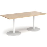 Click to view product details and reviews for Monza Rectangular Dining Table With Flat Round White Bases 1800mm X 800mm Kendal Oak. Click to view product details and reviews for Monza Rectangular Dining Table With Flat Round White Bases 1800mm X 800mm Kendal Oak.
