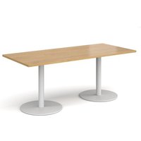 Click to view product details and reviews for Monza Rectangular Dining Table With Flat Round White Bases 1800mm X 800mm Oak. Click to view product details and reviews for Monza Rectangular Dining Table With Flat Round White Bases 1800mm X 800mm Oak.