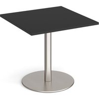 Click to view product details and reviews for Monza Square Dining Table With Flat Round Brushed Steel Base 800mm Black. Click to view product details and reviews for Monza Square Dining Table With Flat Round Brushed Steel Base 800mm Black.