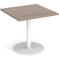 Click to view product details and reviews for Monza Square Dining Table With Flat Round White Base 800mm Barcelona Walnut. Click to view product details and reviews for Monza Square Dining Table With Flat Round White Base 800mm Barcelona Walnut.