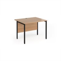 Click to view product details and reviews for Office Desk 1000mm Rectangular Desk With H Frame Leg Beech Tops With Black Frames 800mm Depth Maestro 25. Click to view product details and reviews for Office Desk 1000mm Rectangular Desk With H Frame Leg Beech Tops With Black Frames 800mm Depth Maestro 25.