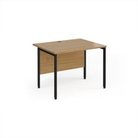 Click to view product details and reviews for Office Desk 1000mm Rectangular Desk With H Frame Leg Oak Tops With Black Frames 800mm Depth Maestro 25. Click to view product details and reviews for Office Desk 1000mm Rectangular Desk With H Frame Leg Oak Tops With Black Frames 800mm Depth Maestro 25.
