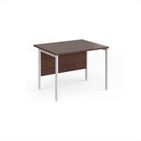 Click to view product details and reviews for Office Desk 1000mm Rectangular Desk With H Frame Leg Walnut Tops With White Frames 800mm Depth Maestro 25. Click to view product details and reviews for Office Desk 1000mm Rectangular Desk With H Frame Leg Walnut Tops With White Frames 800mm Depth Maestro 25.