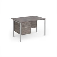 Click to view product details and reviews for Maestro 25 Straight Desk 1200mm X 800mm With 2 Drawer Pedestal Silver H Frame Leg Grey Oak Top. Click to view product details and reviews for Maestro 25 Straight Desk 1200mm X 800mm With 2 Drawer Pedestal Silver H Frame Leg Grey Oak Top.