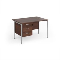 Click to view product details and reviews for Office Desk Rectangular Desk 1200mm With Pedestal Walnut Top With Silver Frame 800mm Depth Maestro 25 Mh12p3sw. Click to view product details and reviews for Office Desk Rectangular Desk 1200mm With Pedestal Walnut Top With Silver Frame 800mm Depth Maestro 25 Mh12p3sw.