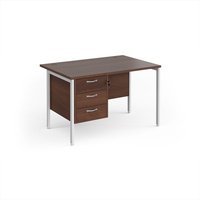 Click to view product details and reviews for Office Desk Rectangular Desk 1200mm With Pedestal Walnut Top With White Frame 800mm Depth Maestro 25 Mh12p3whw. Click to view product details and reviews for Office Desk Rectangular Desk 1200mm With Pedestal Walnut Top With White Frame 800mm Depth Maestro 25 Mh12p3whw.