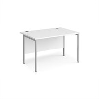 Click to view product details and reviews for Maestro 25 Straight Desk 1200mm X 800mm Silver H Frame Leg White Top. Click to view product details and reviews for Maestro 25 Straight Desk 1200mm X 800mm Silver H Frame Leg White Top.