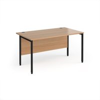 Click to view product details and reviews for Office Desk 1400mm Rectangular Desk With H Frame Leg Beech Tops With Black Frames 800mm Depth Maestro 25. Click to view product details and reviews for Office Desk 1400mm Rectangular Desk With H Frame Leg Beech Tops With Black Frames 800mm Depth Maestro 25.
