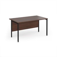 Click to view product details and reviews for Office Desk 1400mm Rectangular Desk With H Frame Leg Walnut Tops With Black Frames 800mm Depth Maestro 25. Click to view product details and reviews for Office Desk 1400mm Rectangular Desk With H Frame Leg Walnut Tops With Black Frames 800mm Depth Maestro 25.