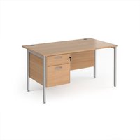 Click to view product details and reviews for Office Desk Rectangular Desk 1400mm With Pedestal Beech Top With Silver Frame 800mm Depth Maestro 25 Mh14p2sb. Click to view product details and reviews for Office Desk Rectangular Desk 1400mm With Pedestal Beech Top With Silver Frame 800mm Depth Maestro 25 Mh14p2sb.