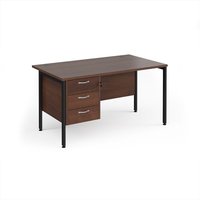 Click to view product details and reviews for Office Desk Rectangular Desk 1400mm With Pedestal Walnut Top With Black Frame 800mm Depth Maestro 25 Mh14p3kw. Click to view product details and reviews for Office Desk Rectangular Desk 1400mm With Pedestal Walnut Top With Black Frame 800mm Depth Maestro 25 Mh14p3kw.