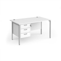 Click to view product details and reviews for Office Desk Rectangular Desk 1400mm With Pedestal White Top With Silver Frame 800mm Depth Maestro 25 Mh14p3swh. Click to view product details and reviews for Office Desk Rectangular Desk 1400mm With Pedestal White Top With Silver Frame 800mm Depth Maestro 25 Mh14p3swh.