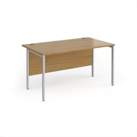 Click to view product details and reviews for Maestro 25 Straight Desk 1400mm X 800mm Silver H Frame Leg Oak Top. Click to view product details and reviews for Maestro 25 Straight Desk 1400mm X 800mm Silver H Frame Leg Oak Top.