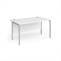 Click to view product details and reviews for Maestro 25 Straight Desk 1400mm X 800mm Silver H Frame Leg White Top. Click to view product details and reviews for Maestro 25 Straight Desk 1400mm X 800mm Silver H Frame Leg White Top.