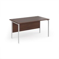 Click to view product details and reviews for Office Desk 1400mm Rectangular Desk With H Frame Leg Walnut Tops With White Frames 800mm Depth Maestro 25. Click to view product details and reviews for Office Desk 1400mm Rectangular Desk With H Frame Leg Walnut Tops With White Frames 800mm Depth Maestro 25.