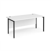 Click to view product details and reviews for Office Desk 1600mm Rectangular Desk With H Frame Leg White Tops With Black Frames 800mm Depth Maestro 25. Click to view product details and reviews for Office Desk 1600mm Rectangular Desk With H Frame Leg White Tops With Black Frames 800mm Depth Maestro 25.