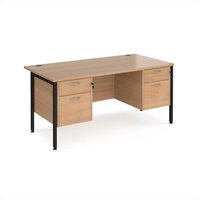 Click to view product details and reviews for Office Desk Rectangular Desk 1600mm With Double Pedestal Beech Top With Black Frame 800mm Depth Maestro 25 Mh16p22kb. Click to view product details and reviews for Office Desk Rectangular Desk 1600mm With Double Pedestal Beech Top With Black Frame 800mm Depth Maestro 25 Mh16p22kb.