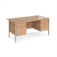 Click to view product details and reviews for Office Desk Rectangular Desk 1600mm With Double Pedestal Beech Top With Silver Frame 800mm Depth Maestro 25 Mh16p22sb. Click to view product details and reviews for Office Desk Rectangular Desk 1600mm With Double Pedestal Beech Top With Silver Frame 800mm Depth Maestro 25 Mh16p22sb.
