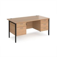 Click to view product details and reviews for Office Desk Rectangular Desk 1600mm With Double Pedestal Beech Top With Black Frame 800mm Depth Maestro 25 Mh16p23kb. Click to view product details and reviews for Office Desk Rectangular Desk 1600mm With Double Pedestal Beech Top With Black Frame 800mm Depth Maestro 25 Mh16p23kb.
