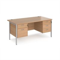 Click to view product details and reviews for Office Desk Rectangular Desk 1600mm With Double Pedestal Beech Top With Silver Frame 800mm Depth Maestro 25 Mh16p23sb. Click to view product details and reviews for Office Desk Rectangular Desk 1600mm With Double Pedestal Beech Top With Silver Frame 800mm Depth Maestro 25 Mh16p23sb.