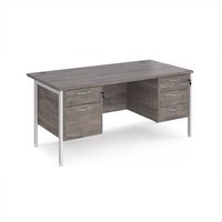 Click to view product details and reviews for Maestro 25 Straight Desk 1600mm X 800mm With 2 And 3 Drawer Pedestals White H Frame Leg Grey Oak Top. Click to view product details and reviews for Maestro 25 Straight Desk 1600mm X 800mm With 2 And 3 Drawer Pedestals White H Frame Leg Grey Oak Top.